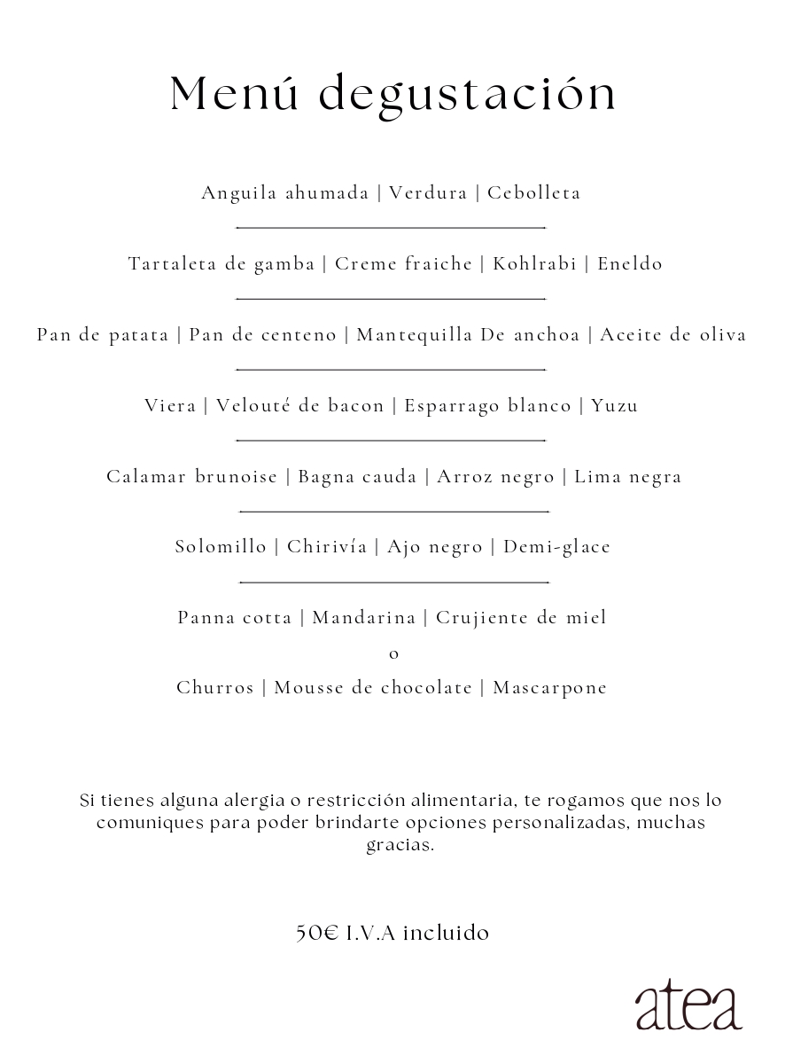 Menú degustación 50€